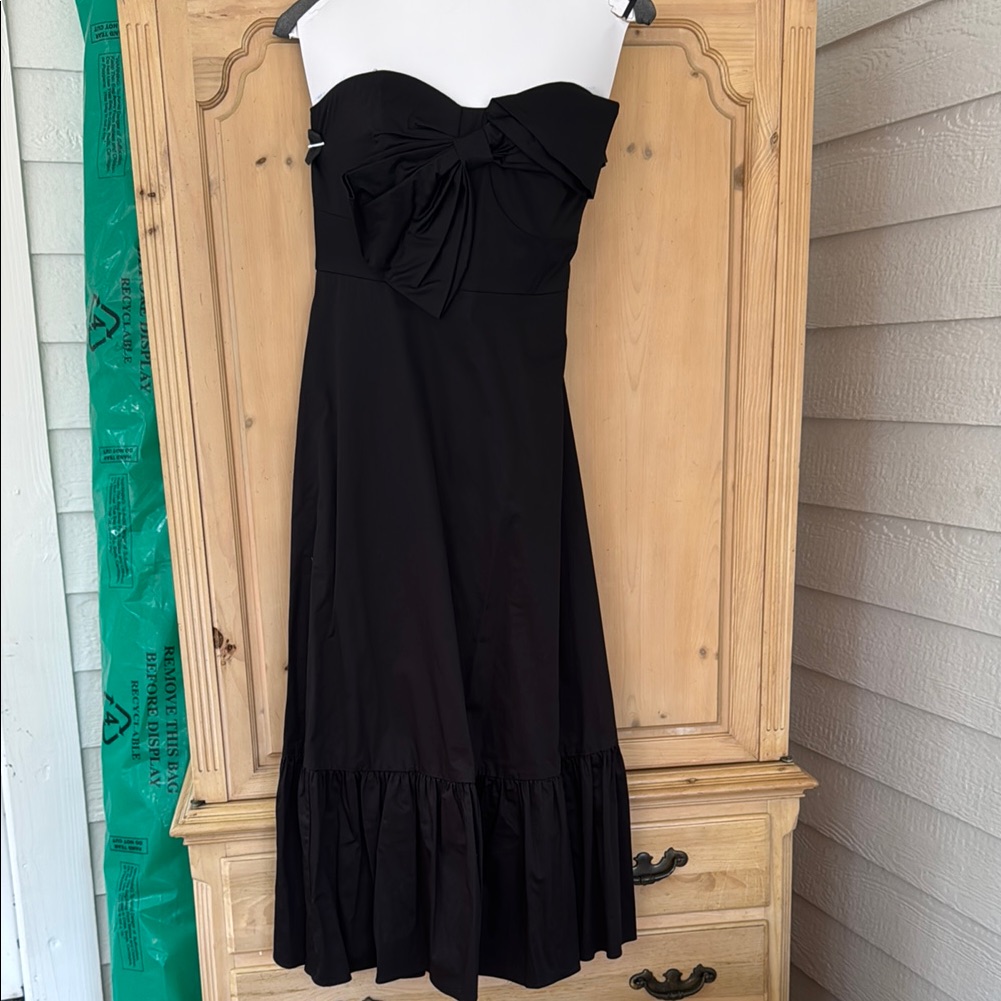 Nwot Hatch Black Bow Strapless Cocktail Dress